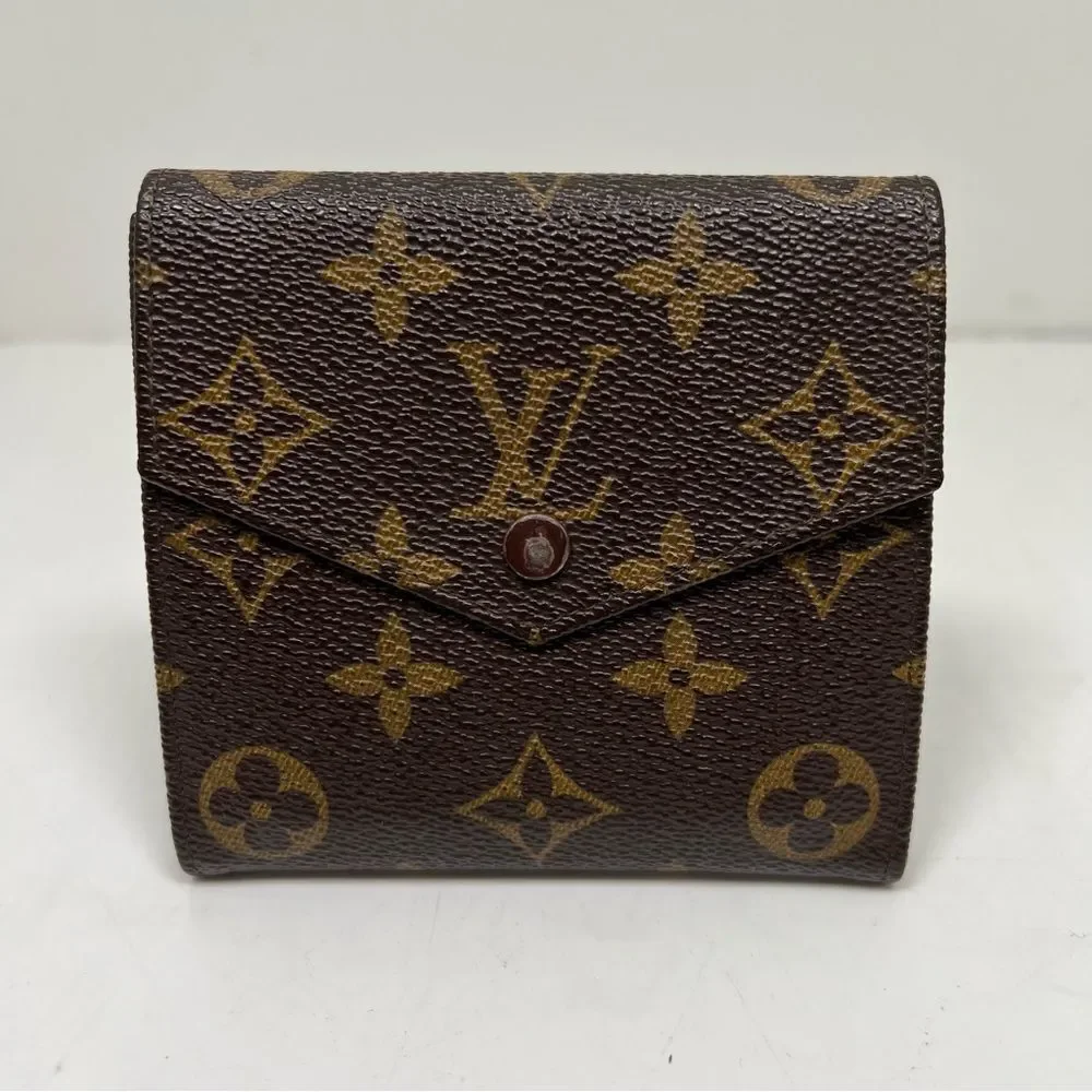 Louis Vuitton Vintage Monogram Compact Elise Double Sided Snap Wallet